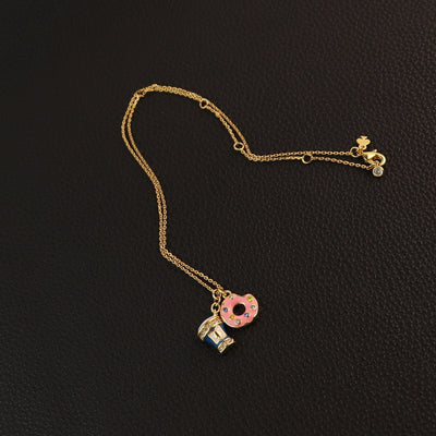 Rhinestone Copper Round Jewelry Set