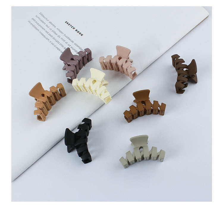 simple style solid color arylic stoving varnish hair claws 1 piece