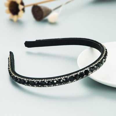 korean fashion simple color rhinestone headband