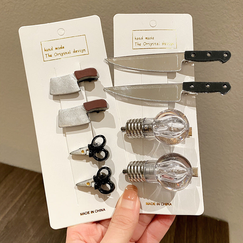 Women's Funny Cool Style Scissors Bulb Mixed materials Hair Clip