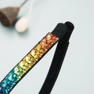 korean fashion simple color rhinestone headband