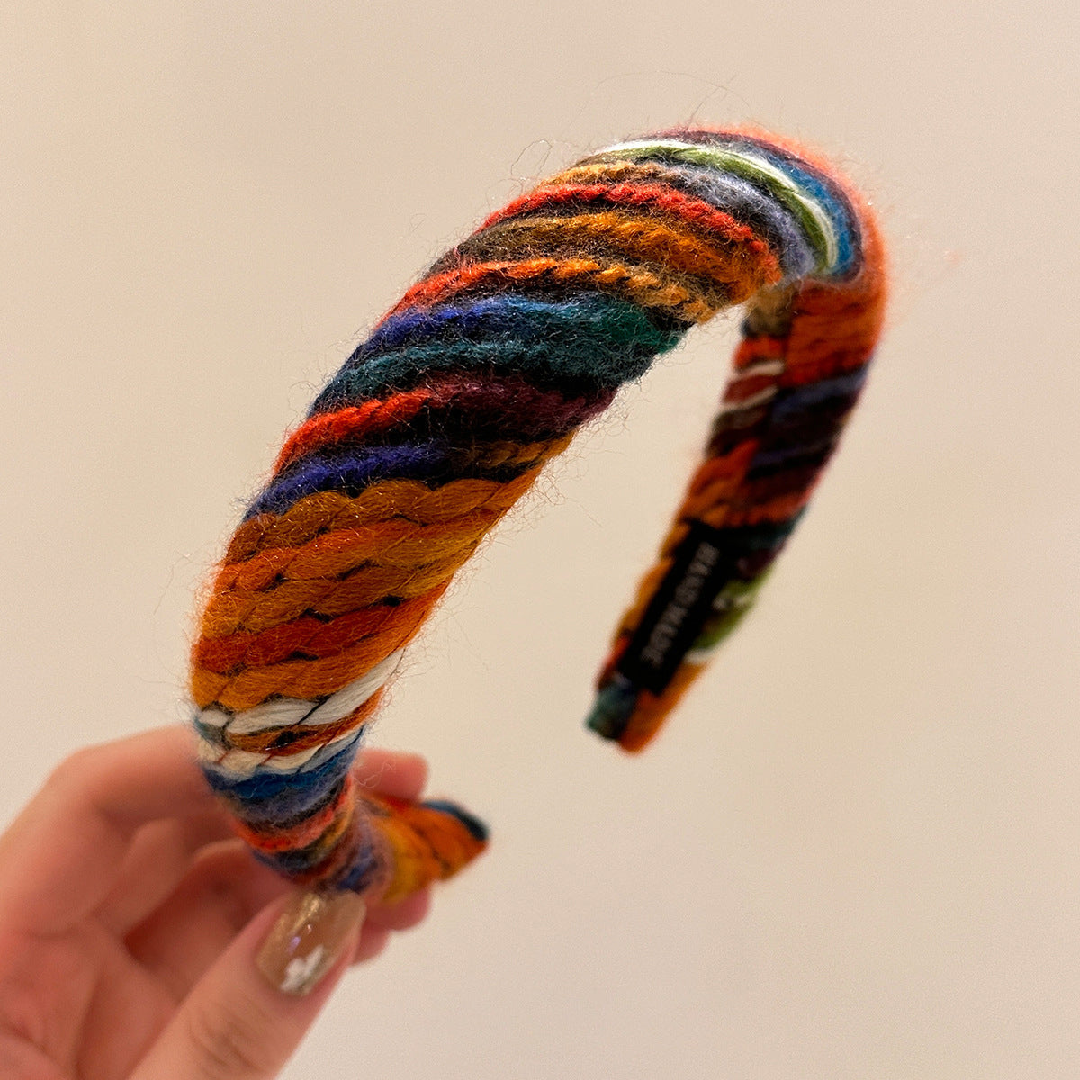 Women's Retro Colorful yarn Knit Hair Band