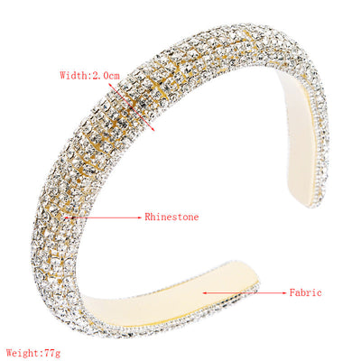 jewelry baroque full diamond fabric headband