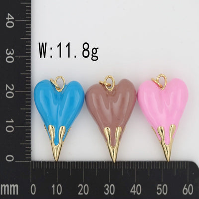 Copper Plating Heart Shape Pendant Necklace