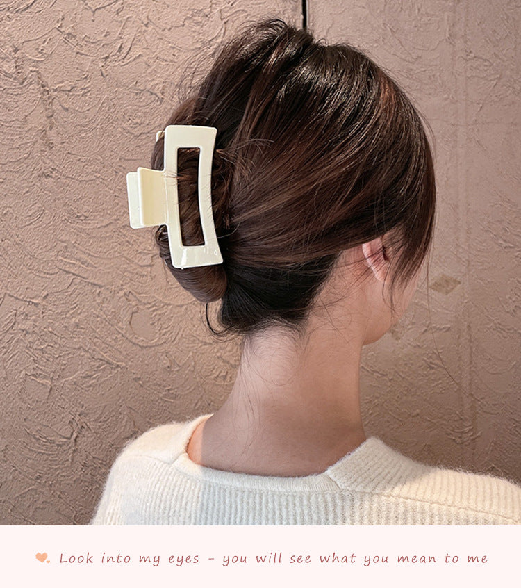 simple style solid color plastic handmade hair claws 1 piece