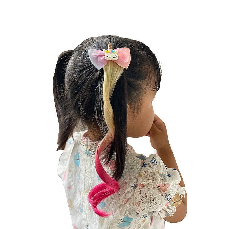 girl's cute sweet bow knot cloth high temperature wire hair clip