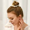 sweet solid color imitation pearl hair tie 1 piece