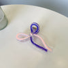 Women's Simple Style Bow Knot Plastic Resin Polishing Hair Claws