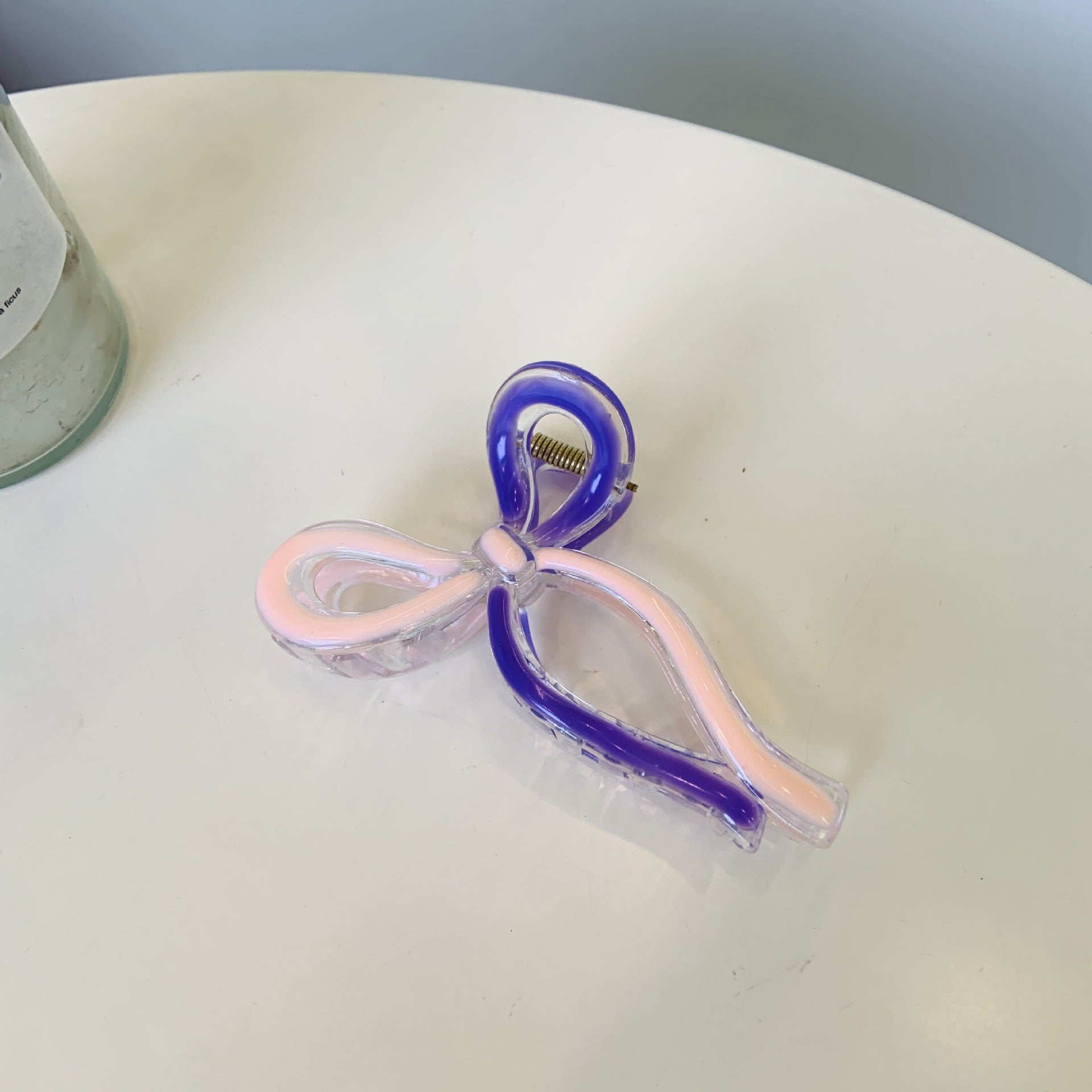 Women's Simple Style Bow Knot Plastic Resin Polishing Hair Claws