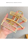fashion flower metal plating artificial rhinestones hair claws 1 piece