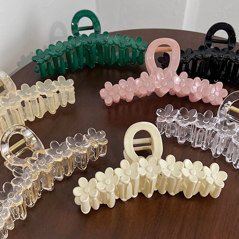 sweet flower plastic hair claws