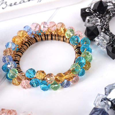elegant geometric imitation pearl rhinestone hair tie