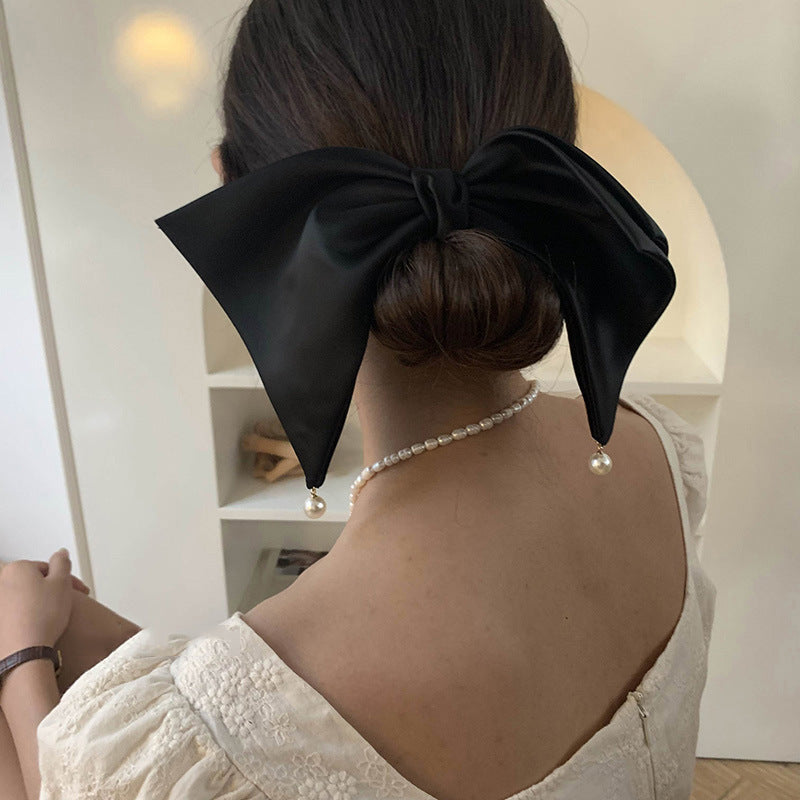 elegant bow knot cloth hair clip