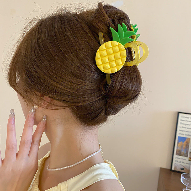 Cute Sweet Women's Fruit Strawberry Arylic Fruit Hair Claws