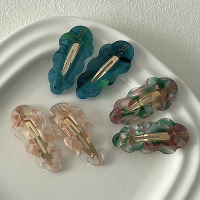 Women's IG Style Fairy Style Geometric Color Block Acetic acid sheets Metal Hair Clip