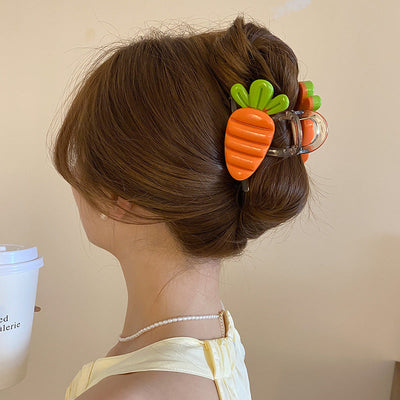 Cute Sweet Women's Fruit Strawberry Arylic Fruit Hair Claws