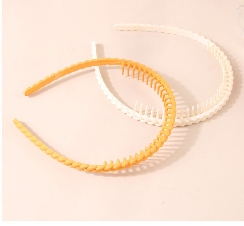 Women's Simple Style Solid Color Plastic Stoving Varnish Hair Band