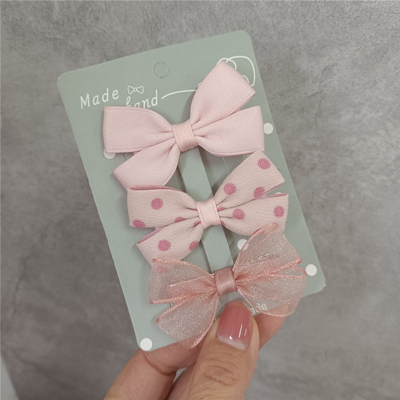 Kid'S Cute Bow Knot Silk yarn Hair Clip