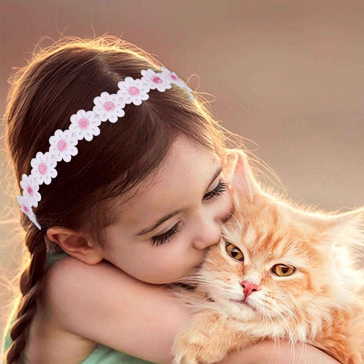 sweet simple style flower cloth hair band