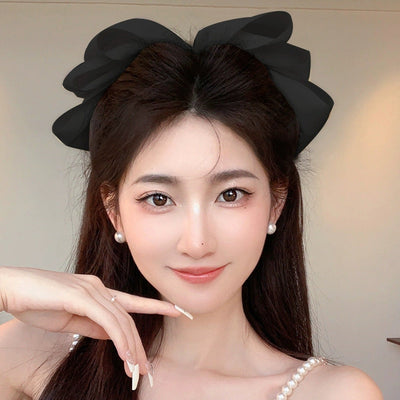Women's Sweet Bow Knot Cloth Acetic acid sheets Handmade Hair Clip