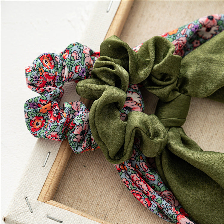 pastoral ditsy floral cloth flowers hair tie 1 piece