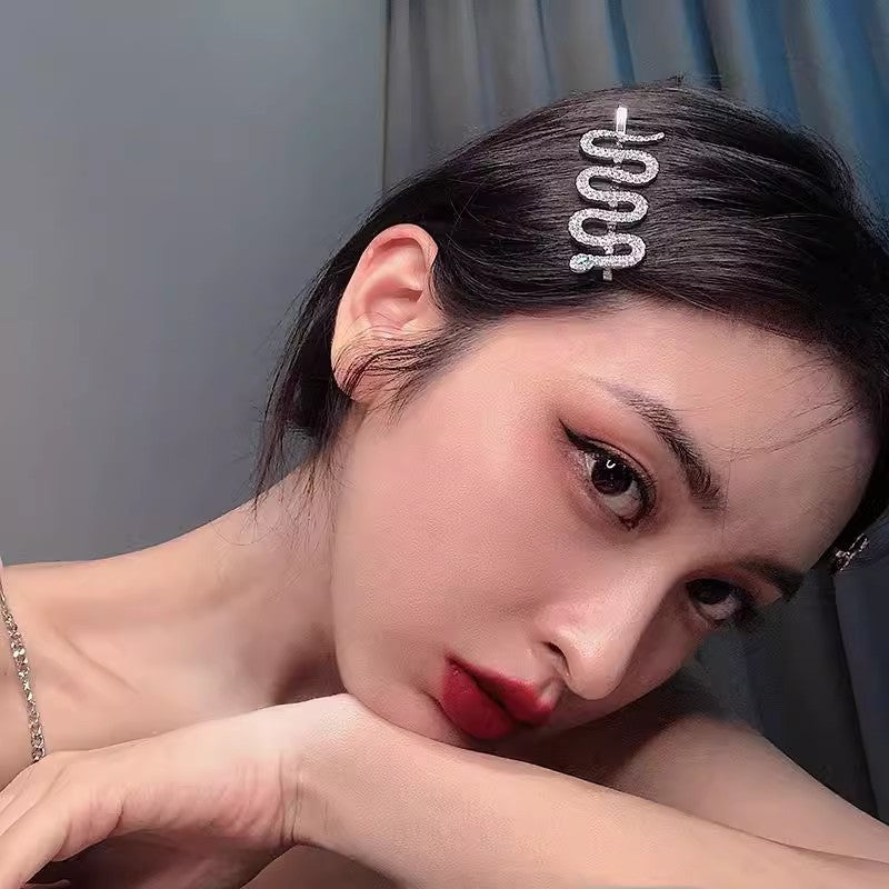 Women's Simple Style Classic Style Snake Alloy Inlay Zircon Hair Clip