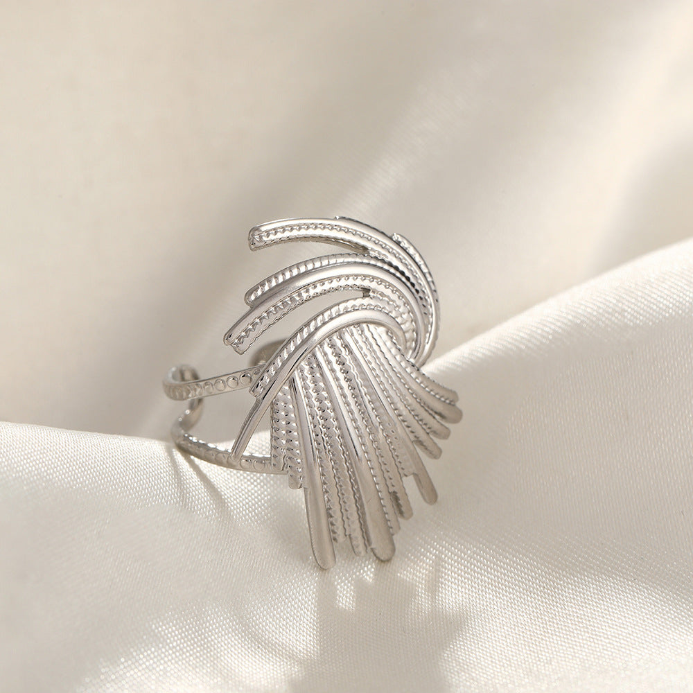 Jewelry Simple Style Commute Geometric 304 Stainless Steel Plating Open Rings