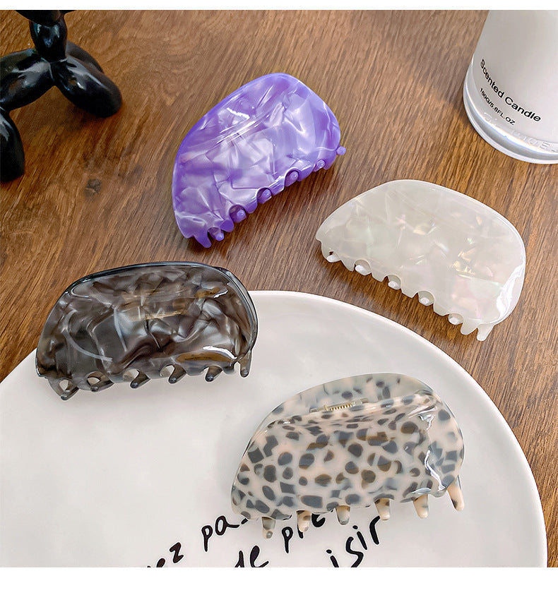 cute color block acetic acid sheets printing hair claws