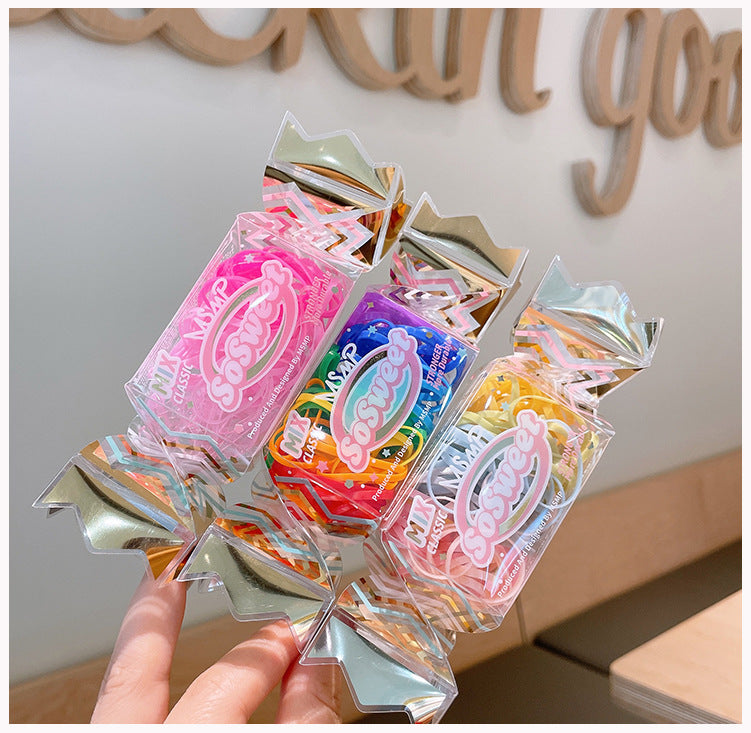 simple style geometric plastic rubber band 1 set