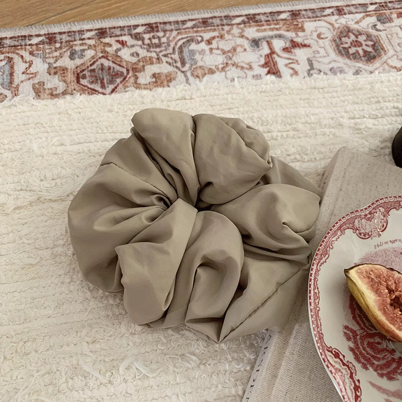 Fluffy Puff French Cream Morandi High-Grade Sausage Ring Retro High-Grade Tie up a Bun Hairstyle Hair Accessories