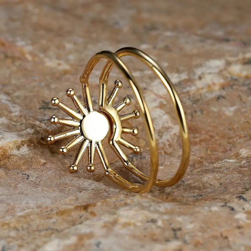 Copper Plating Sun Rings