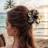 Women's Sweet Flower Plastic Resin Hair Claws