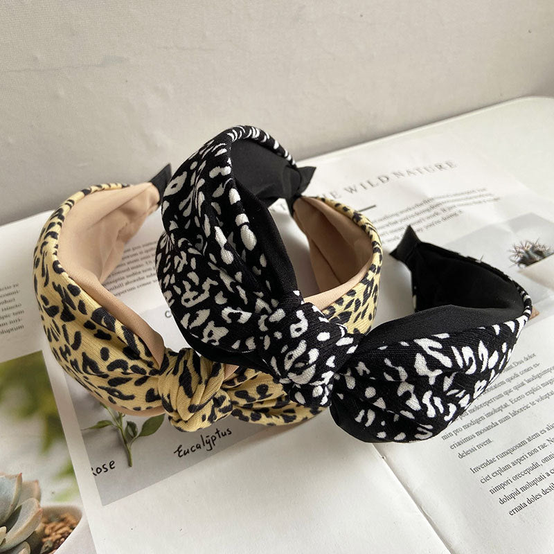 women's ig style retro leopard cloth hair band