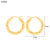 1 Pair Basic Simple Style Classic Style U Shape Geometric Round Plating Titanium Steel Earrings
