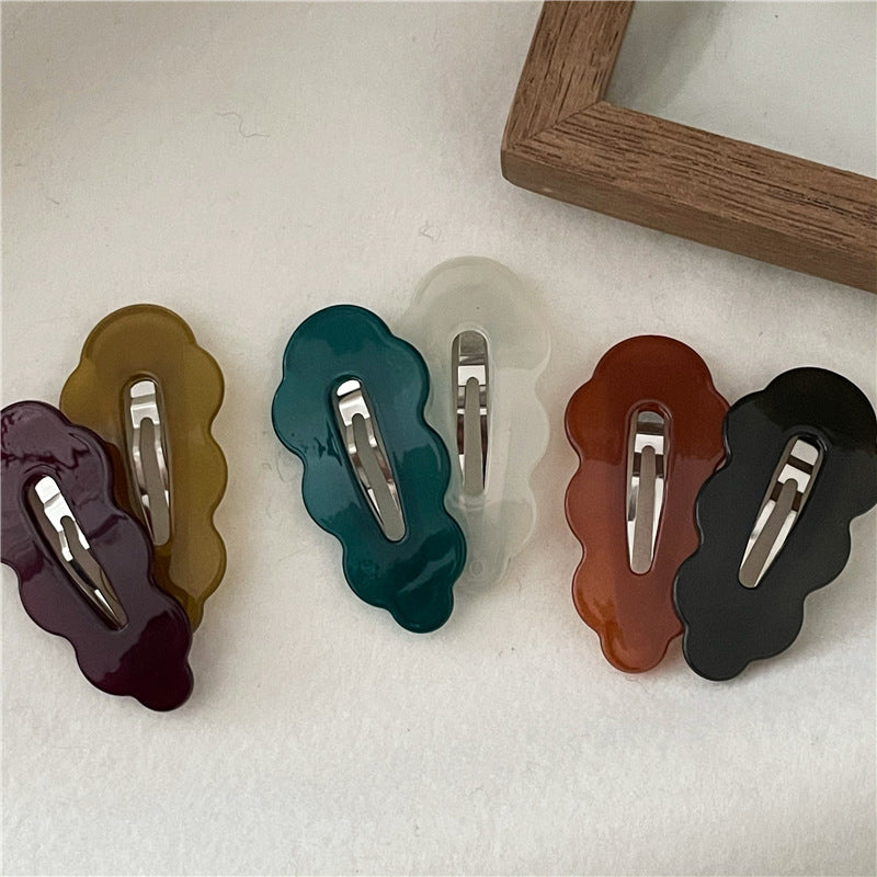 simple style clouds resin hair clip