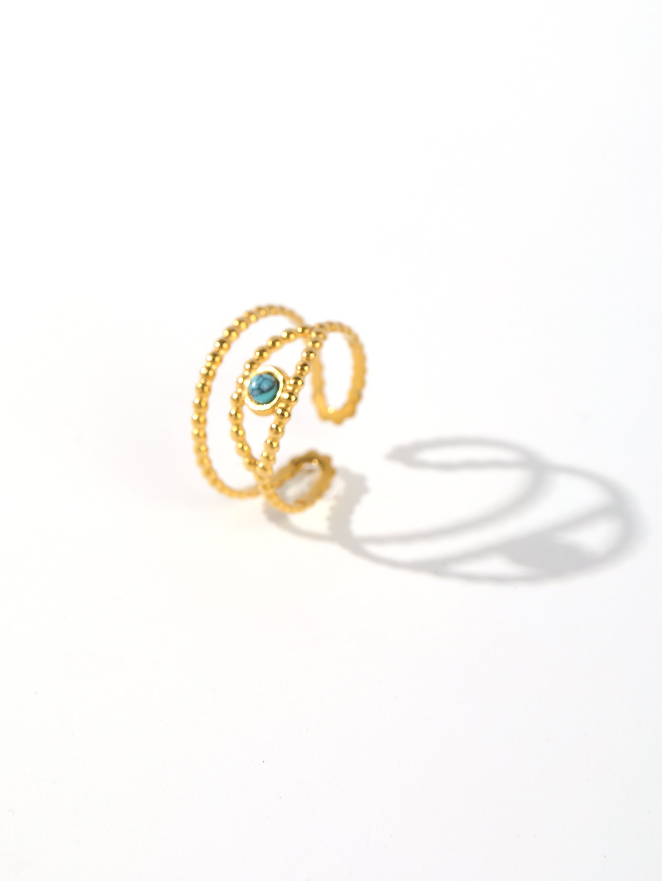 Jewelry Elegant Retro U Shape Oval 304 Stainless Steel Open Rings