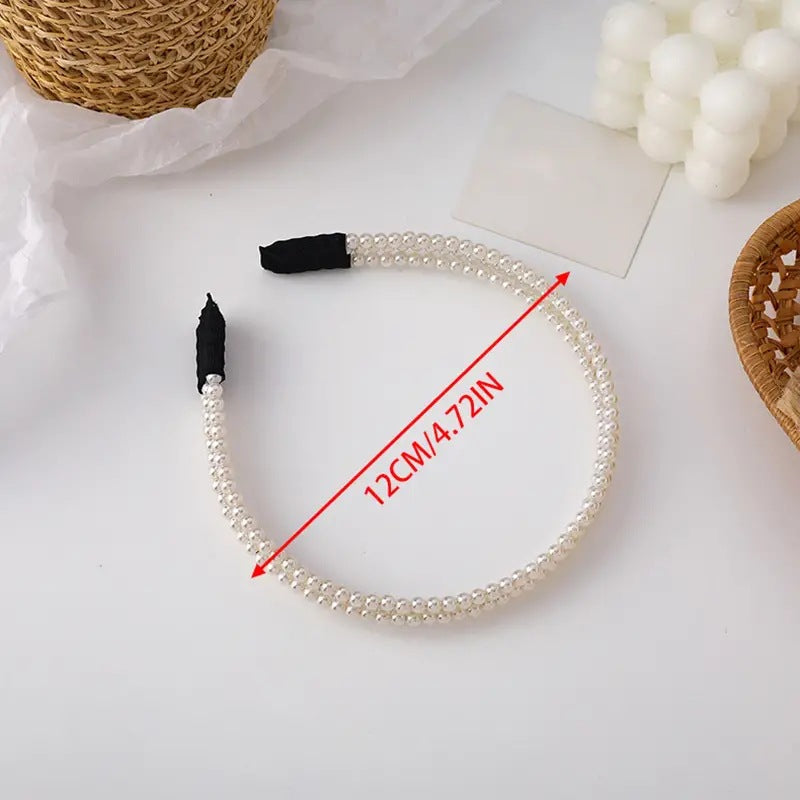 Women's Elegant Streetwear Round Imitation Pearl Hair Band