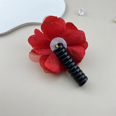 Women's Sweet Simple Style Flower Plastic Cloth Hair Tie