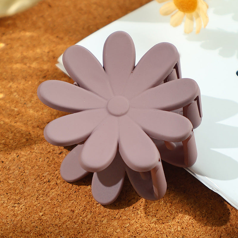 Women's Simple Style Daisy Plastic Spray Paint Hair Claws
