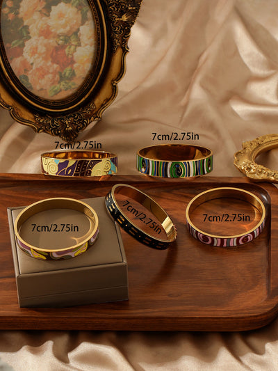 Bohemian Geometric 306 Stainless Steel Bangle In Bulk