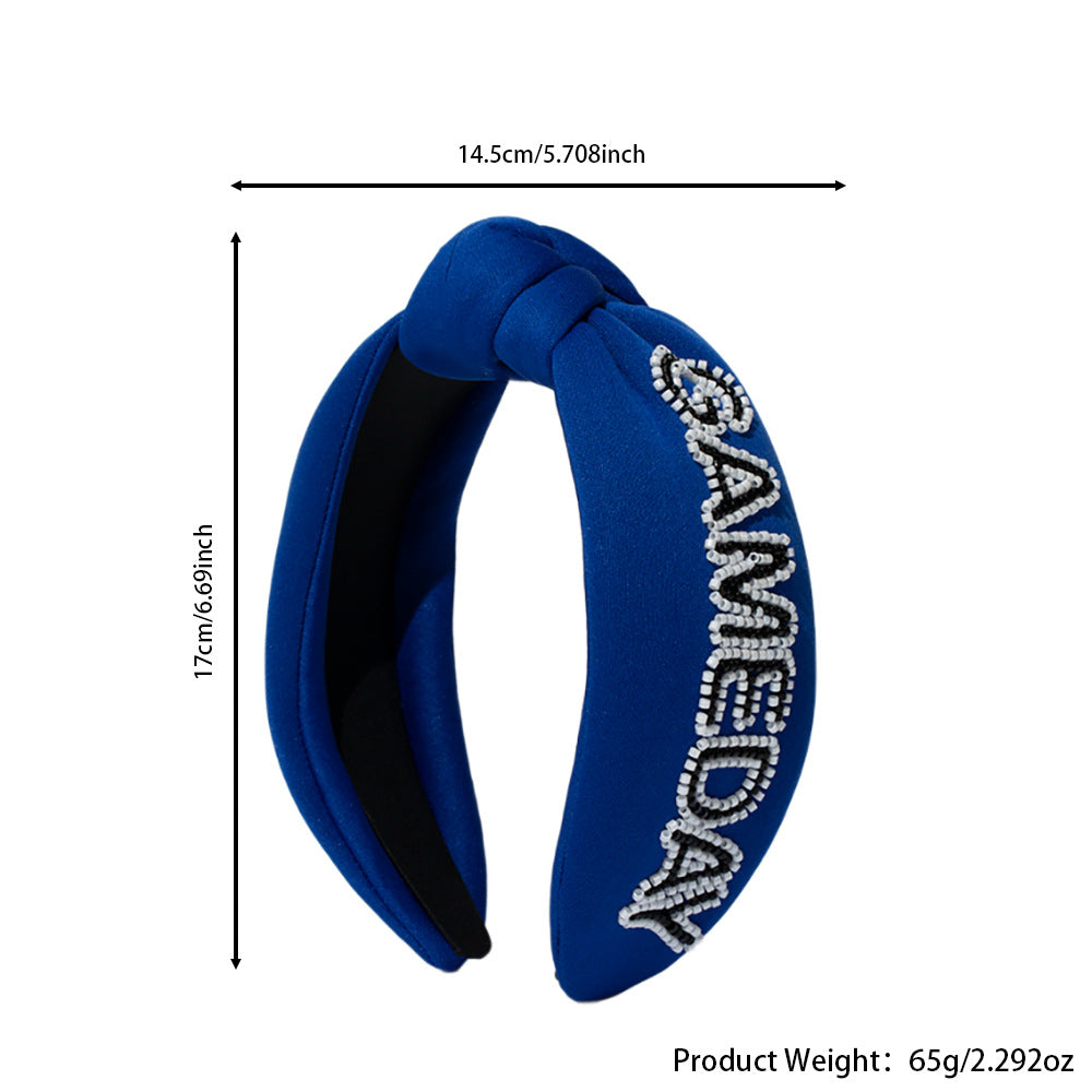 Women's Hip-Hop Retro Funny Letter Cloth Hair Band