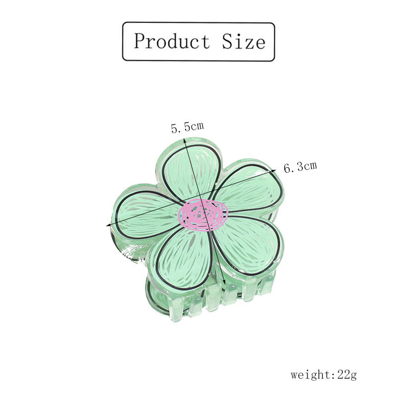 cartoon style cute flower arylic hair claws