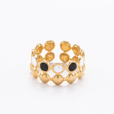 Jewelry Elegant Devil's Eye Star Heart Shape 304 Stainless Steel Open Rings