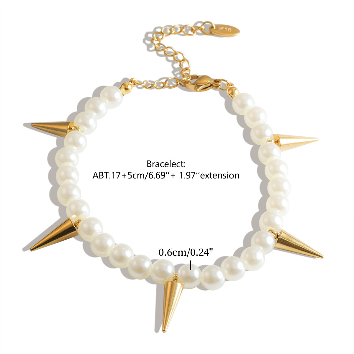 Jewelry Simple Style Geometric 304 Stainless Steel Artificial Pearl Plating  Bracelets Necklace