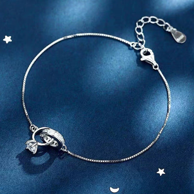 Copper Inlay Round Square Heart Shape Imitation Moissanite Bracelets