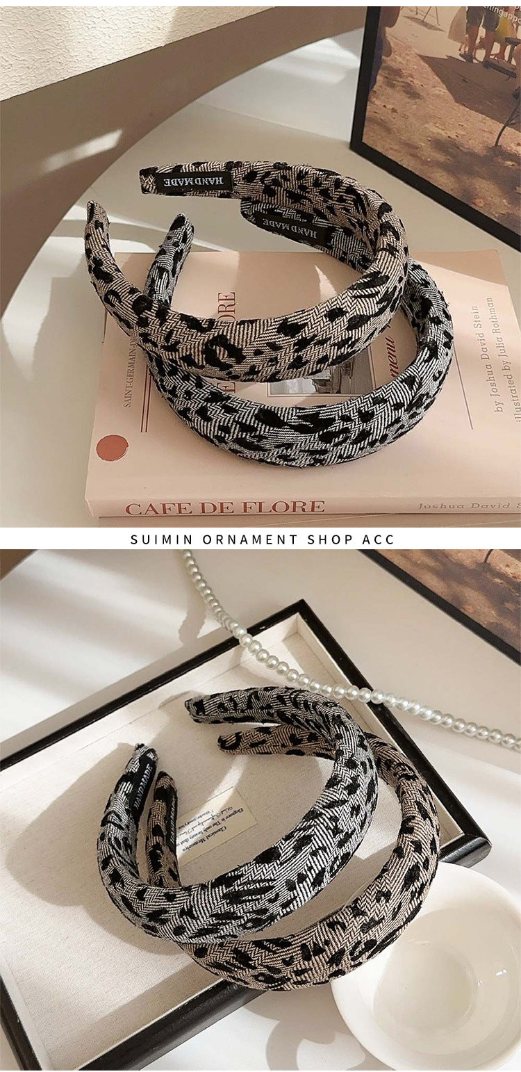 Retro Women's Leopard Cloth Resin Hair Band