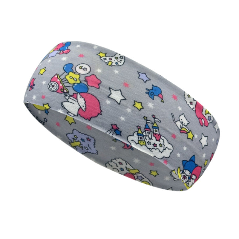 Women's Cartoon Style Cartoon Character Plaid Cloth Printing Hair Band