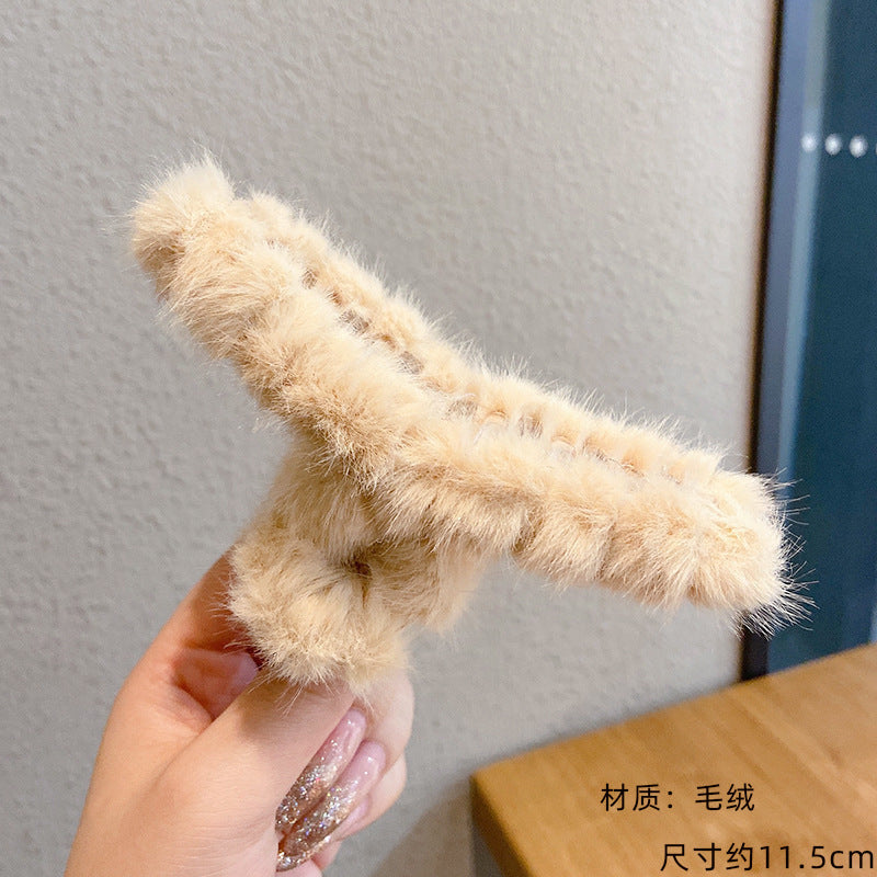 Cute love grab clip girl 2025 new popular high-end disc hair shark clip hairpin hair card headdress