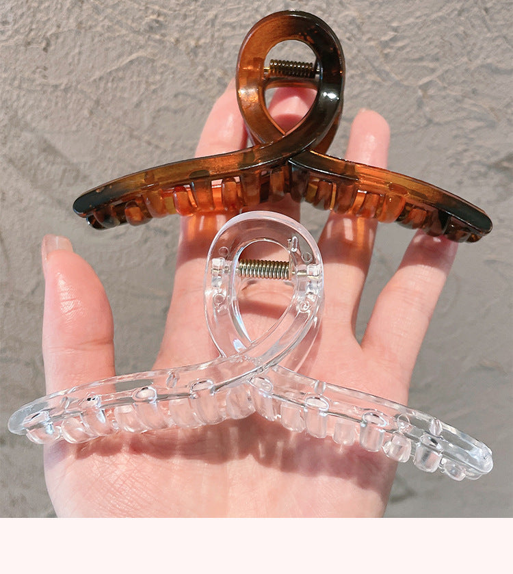 simple style solid color plastic handmade hair claws 1 piece