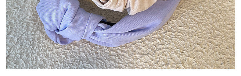 Europe and America  New Hair-Hoop Headband Versatile  Textured Fabric Headdress Hairpin Wide Brim Knotted Hair Hoop